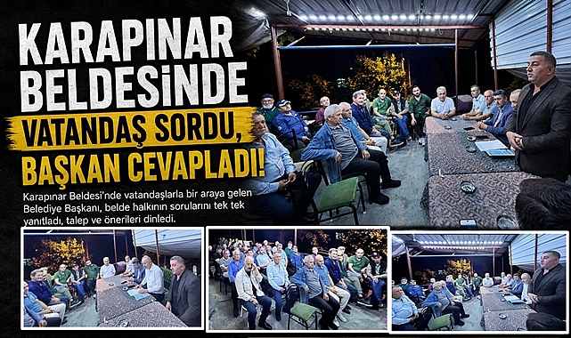 Karapınar beldesinde vatandaş sordu, başkan cevapladı!