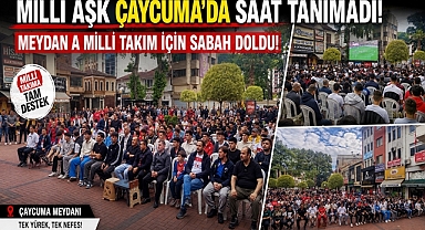 Milli aşk Çaycuma'da saat tanımadı, meydan A Milli Takım için doldu!