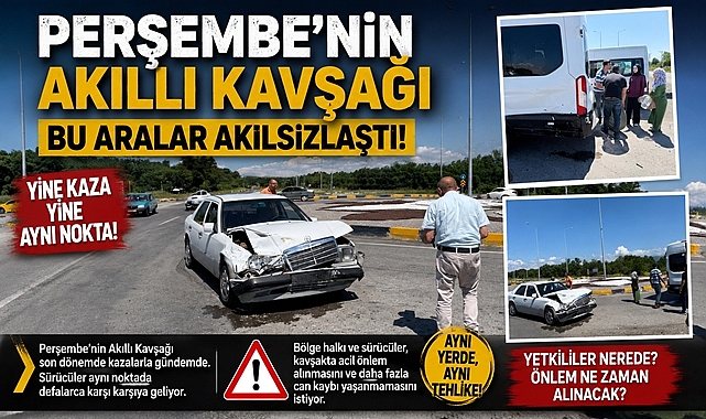 Perşembe'nin akıllı kavşağı bu aralar akılsızlaştı! Yine aynı yer, yine aynı nokta!