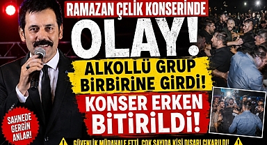 Ramazan Çelik konserinde olay! Alkollü grup birbirine girdi! Konser erken bitirildi!