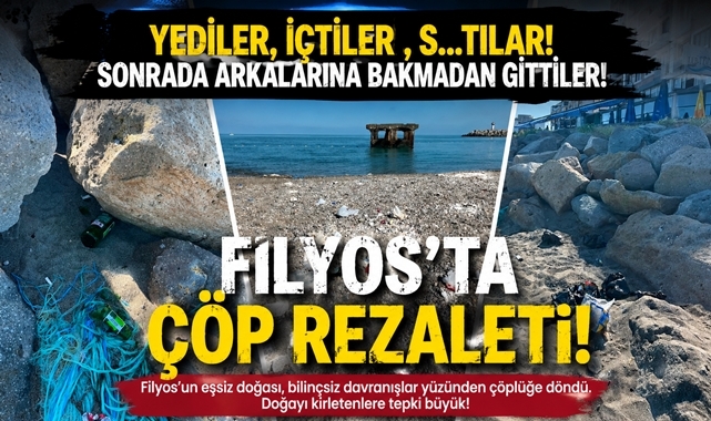 Yediler, içtiler, s...tılar! Sonrada arkalarına bakmadan gittiler! Filyos'ta çöp rezaleti!