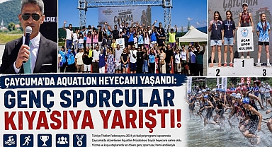 Çaycuma'da Aquatlon heyecanı yaşandı: Genç sporcular kıyasıya yarıştı!