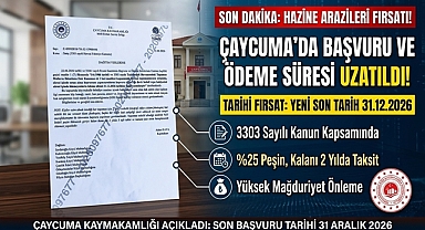 Çaycuma'da hazine arazileri için tarihi fırsat! Başvuru süresi uzatıldı!