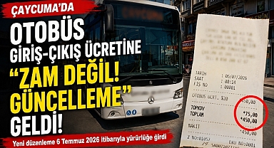 Çaycuma'da otobüs giriş-çıkış ücretine