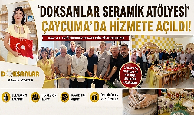 Çaycuma'da sanata yeni soluk: Doksanlar Seramik Atölyesi kapılarını açtı!