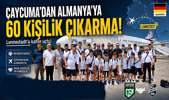 Çaycuma'dan Almanya'ya 60 kişilik çıkarma! Lennestadt'a kafile uçtu!