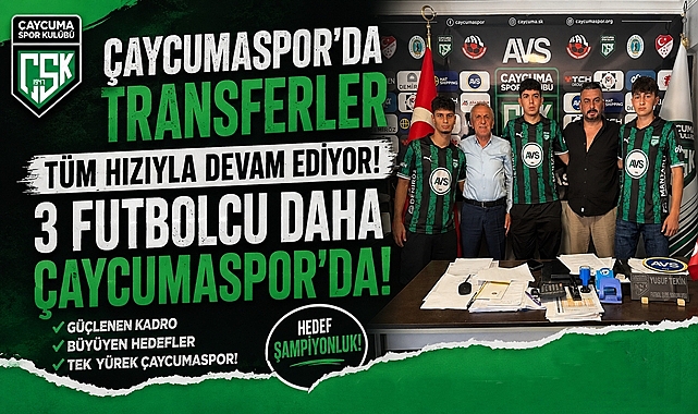 Çaycumaspor'da transferler devam ediyor! 3 futbolcu daha Çaycumaspor'da!