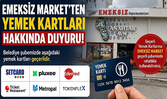 Emeksiz Market'ten yemek kartları hakkında duyuru!