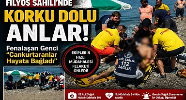 Filyos sahilinde korku dolu anlar! Fenalaşan genci cankurtaranlar hayata bağladı