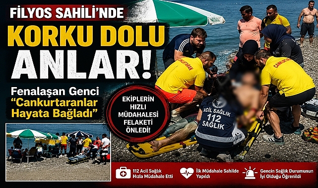 Filyos sahilinde korku dolu anlar! Fenalaşan genci cankurtaranlar hayata bağladı