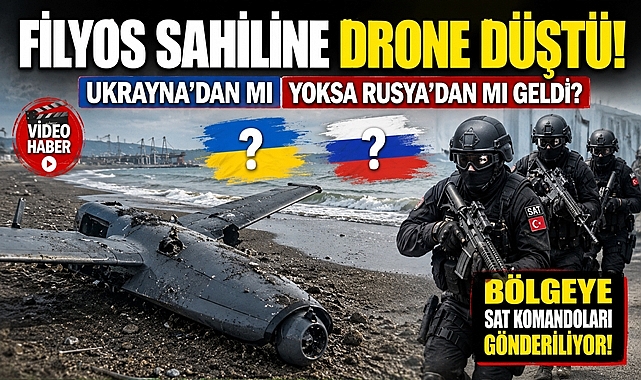 Filyos sahiline drone düştü! Ukrayna'dan mı yoksa Rusya'dan mı geldi?
