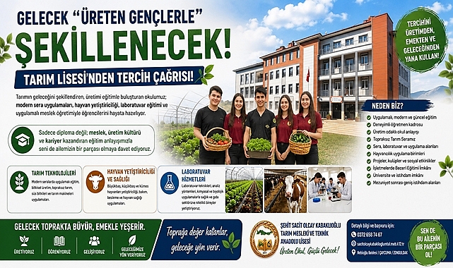 Gelecek üreten gençlerle şekillenecek: Tarım Lisesi'nden tercih çağrısı!