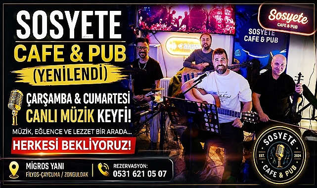 Sosyete Kafe-Pub'da canlı müzik keyfi başlıyor!