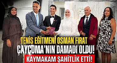 Tenis Eğitmeni Osman Fırat dünya evine girdi! Çaycuma'nın damadı oldu!
